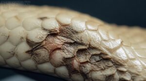 raised or crusty scales raised or crusty scales