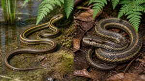 ribbon snake vs garter snake: body shape and size ribbon snake vs garter snake: body shape and size