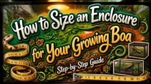 sizing enclosure for growing boa