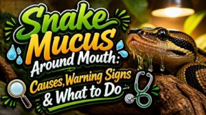 snake mucus around mouth causes
