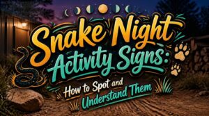snake night activity signs