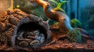 substrate, hides, and climbing decor substrate, hides, and climbing decor