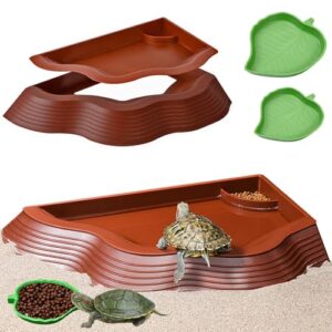 Tortoise Water Bowl with Ramp, B0FCCFWRKP