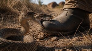 yes, snakes can bite through standard rubber boots yes, snakes can bite through standard rubber boots