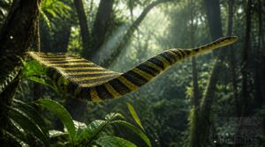 banded flying snake gliding banded flying snake gliding