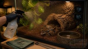 clean and monitor the snake habitat clean and monitor the snake habitat