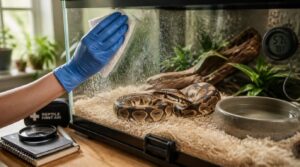 clean the habitat and monitor health clean the habitat and monitor health