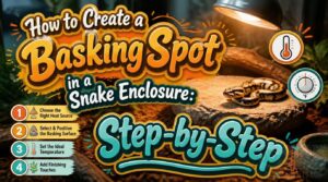 creating basking spot in snake enclosure