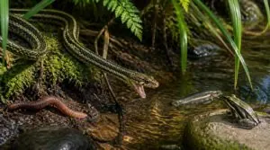 garter snakes eat worms, amphibians, and fish garter snakes eat worms, amphibians, and fish