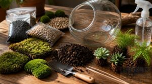 gather the essential terrarium materials gather the essential terrarium materials