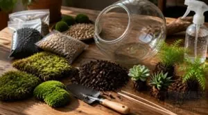 gather the essential terrarium materials gather the essential terrarium materials