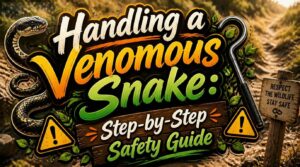 handling a venomous snake