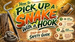 how to pick up a snake with a hook