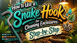 how to use a snake hook for cleaning enclosures