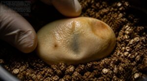 leathery or discolored shells leathery or discolored shells