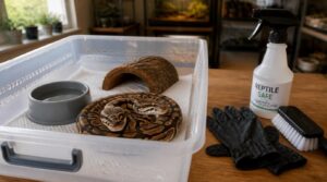 prepare your snake’s temporary habitat prepare your snake’s temporary habitat