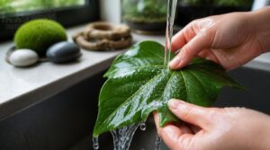 rinse leaves thoroughly rinse leaves thoroughly