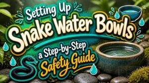 setting up snake water bowls