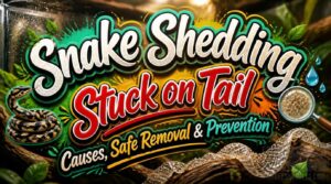 snake shedding stuck on tail