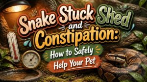 snake stuck shed and constipation