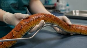 supporting the snake’s mid-body supporting the snake’s mid-body