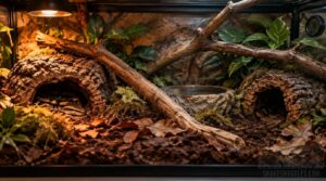 add substrate, snug hides, and safe climbing décor add substrate, snug hides, and safe climbing décor