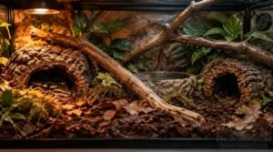 add substrate, snug hides, and safe climbing décor add substrate, snug hides, and safe climbing décor