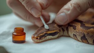 apply reptile-safe antibiotic ointment apply reptile-safe antibiotic ointment