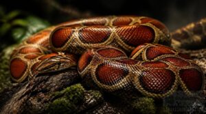 blood python: brick-red blotches blood python: brick-red blotches
