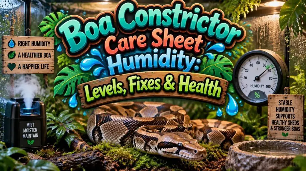 Boa Constrictor Care Sheet Humidity: Levels, Fixes & Health