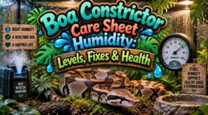 boa constrictor care sheet humidity