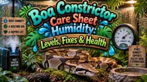 boa constrictor care sheet humidity