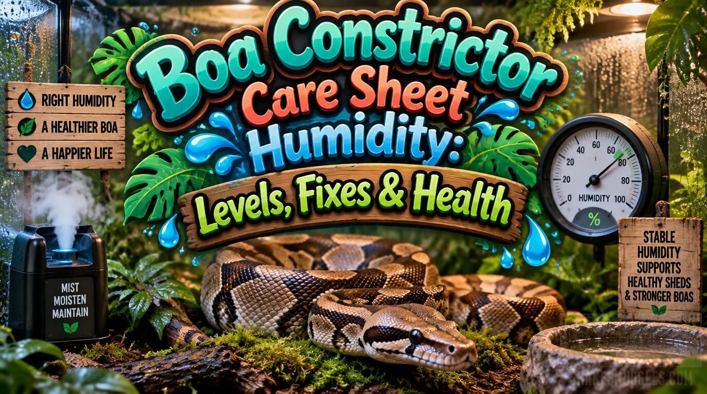 Boa Constrictor Care Sheet Humidity: Levels, Fixes & Health