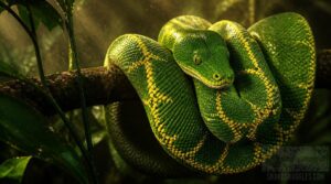 emerald tree boa: lightning marks emerald tree boa: lightning marks