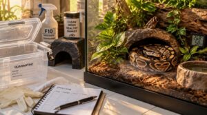 end quarantine safely and move your snake to its permanent enclosure end quarantine safely and move your snake to its permanent enclosure