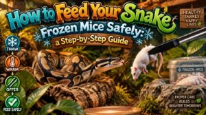 feeding snakes frozen mice