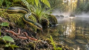 garter snakes: fish and earthworms garter snakes: fish and earthworms