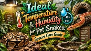 ideal temperature and humidity for pet snakes