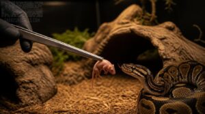 offer prey with tongs offer prey with tongs