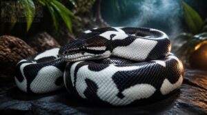 piebald ball python: white patches piebald ball python: white patches