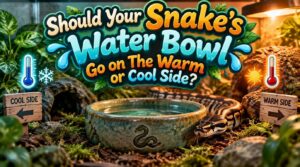 should snake water bowl be in warm or cool side should snake water bowl be in warm or cool side