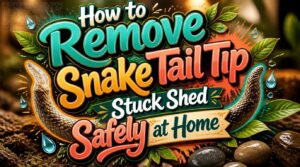 snake tail tip stuck shed