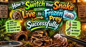 switching snake from live to frozen prey switching snake from live to frozen prey