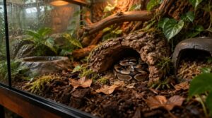 add safe substrate, hides, and snake enrichment add safe substrate, hides, and snake enrichment
