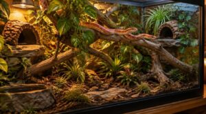 add secure hides, climbing branches, and snake-safe plants add secure hides, climbing branches, and snake-safe plants