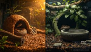 adding snake-safe substrate, hides, water, and enrichment adding snake-safe substrate, hides, water, and enrichment