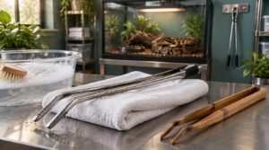 clean and store snake feeding tongs clean and store snake feeding tongs