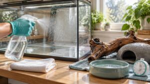 clean, disinfect, and dry the enclosure clean, disinfect, and dry the enclosure