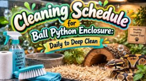 cleaning schedule for ball python enclosure