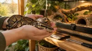 feeding, handling, and habitat upkeep feeding, handling, and habitat upkeep